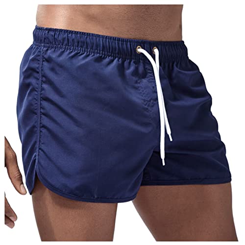 SoonerQuicker Badehose Herren Türkis Badeshorts Herren Neon Kurz Badehose Herren Neon Grün Orange Badeshorts Herren Pink Hawaii Kurze Hosen Herren Schnelltrocknend von SoonerQuicker