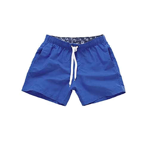 SoonerQuicker Badehose Herren Türkis Badeshorts Herren Neon Schwimmhose Herren Boxershorts Badehose Herren Hellblau Schnelltrocknend Badehose Herren Retro Badehose Herren Neon Grün Pink Weiß Gelb von SoonerQuicker