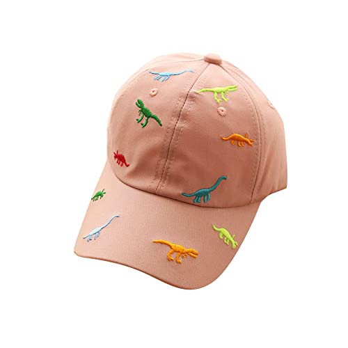 SoonerQuicker Cap Kinder Jungen Mädchen Dino Sonnenhut Blumen Tiere Verstellbar Basecap Schirmmütze Baby Junge Cappy Mütze Sommer, A Rosa, Einheitsgröße von SoonerQuicker