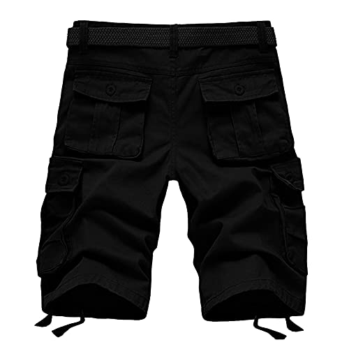 SoonerQuicker Cargo Shorts Herren Grosse Grössen Kurze Hosen Herren Viele Taschen Cargo Shorts Herren Vintage Cargo Shorts Herren Outdoor Kurze Hosen Herren Oversize mit Seitentaschen von SoonerQuicker