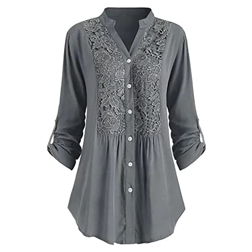 SoonerQuicker Chiffon Bluse Damen Weinrot Lange Bluse Damen für Leggings Bluse Damen mit Spitze Bluse Damen Elegant Vintage V Ausschnitt Bluse Damen Festlich Hochzeit Gast Bluse Damen Oversize SoonerQuicker Chiffon Bluse Damen Weinrot Lange Bluse Damen für Leggings Bluse Damen mit Spitze Bluse Damen Elegant Vintage V Ausschnitt Bluse Damen Festlich Hochzeit Gast Bluse Damen Oversize von SoonerQuicker