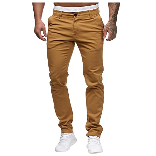 SoonerQuicker Chino Hose Herren Regular Fit Chinohose Männer Elegant Freizeithose Herren Lang Chino Hose Herren Straight Chino Hose Herren Grau Chino Hose Herren Schwarz von SoonerQuicker