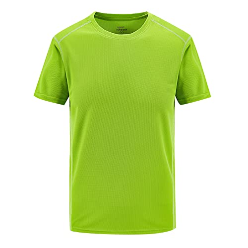 SoonerQuicker Oversized Tshirt Herren Einfarbig Tshirt Herren Übergröße Tshirt Herren Sport Tshirt Herren Fitness Tshirt Herren Rundhals Neon Grün Orange Gelb von SoonerQuicker