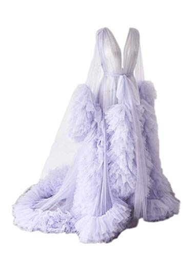 Soothbedding Damen-Bademantel aus Tüll, Kimono, Umstandsperspektive, Tüll, Umstandsfoto, Flieder, 3XL Soothbedding Damen-Bademantel aus Tüll, Kimono, Umstandsperspektive, Tüll, Umstandsfoto, Flieder, 3XL von Soothbedding
