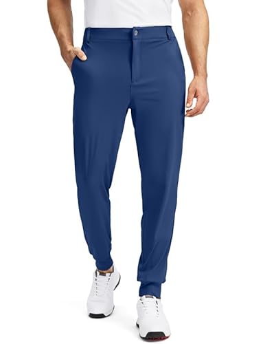 Soothfeel Herren-Golf-Jogginghose mit 5 Taschen, schmale Passform, Stretch, Jogginghose, Laufen, Reisen, Kleid, Arbeitshose für Männer, Blau, Mittel von Soothfeel