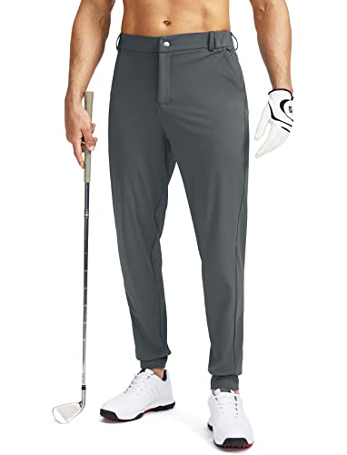 Soothfeel Herren-Golf-Jogginghose mit 5 Taschen, schmale Passform, Stretch-Sweathose, Laufen, Reisen, Kleid, Arbeitshose für Herren, 02-Ink Grey, 36-41 von Soothfeel