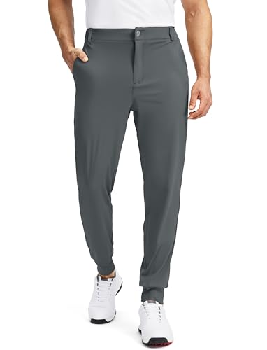 Soothfeel Herren-Golf-Jogginghose mit 5 Taschen, schmale Passform, Stretch-Sweathose, Laufen, Reisen, Kleid, Arbeitshose für Herren, 02-Ink Grey, 34-37 von Soothfeel