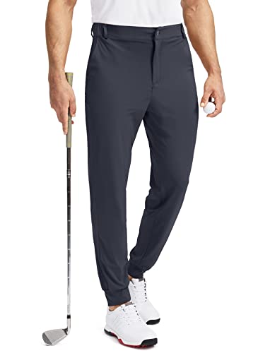 Soothfeel Herren-Golf-Jogginghose mit 5 Taschen, schmale Passform, Stretch-Sweathose, Laufen, Reisen, Kleid, Arbeitshose für Herren, dunkelgrau, 34-37 von Soothfeel