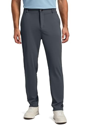 Soothfeel Herren-Golfhose mit 5 Taschen, schmale Passform, Stretch-Jogginghose, lässiges Reisekleid, Arbeitshose für Herren, 02-Tintengrau, Mittel von Soothfeel