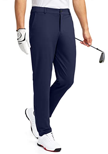 Soothfeel Herren-Golfhose mit 5 Taschen, schmale Passform, Stretch-Jogginghose, lässiges Reisekleid, Arbeitshose für Herren, navy, 3XL von Soothfeel