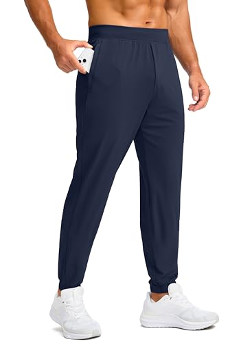 Soothfeel Herren-Jogginghose mit Reißverschlusstaschen, Golf-Jogger, leichte Sweathose, athletische Workout-Hose für Männer, Track Running, Marineblau, Groß von Soothfeel