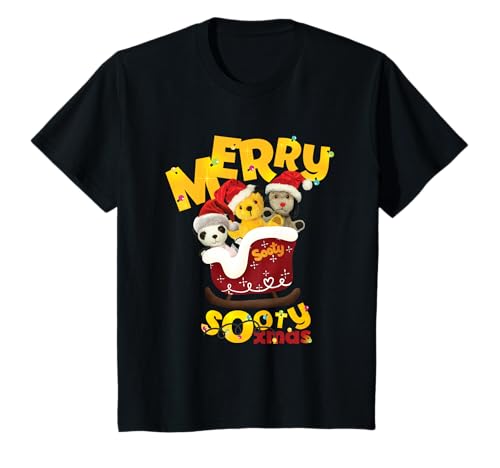Merry Sooty Xmas Christmas Schlitten Kinder T-Shirt von Sooty