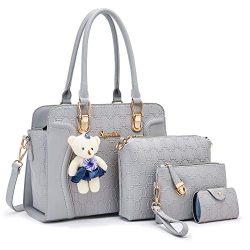 Soperwillton Handbag for Women Tote Bag Shoulder Bags Satchel 4pcs Purse Set von Soperwillton