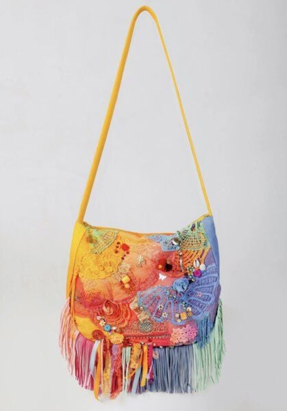 Sophia Pirrera Boho-Tasche "Aurora" (Variante gelber Gurt) von Sophia Pirrera
