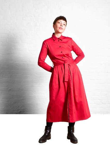 Sophia Schneider-Esleben Dress Marie, Red - Damenkleid aus Bio-Baumwolle von Sophia Schneider-Esleben