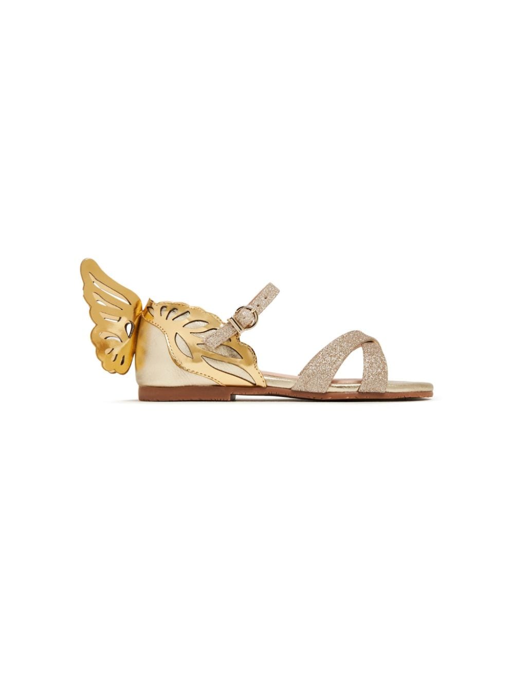 Sophia Webster Mini Heavenly Sandalen mit Flügelapplikation - Gold von Sophia Webster Mini