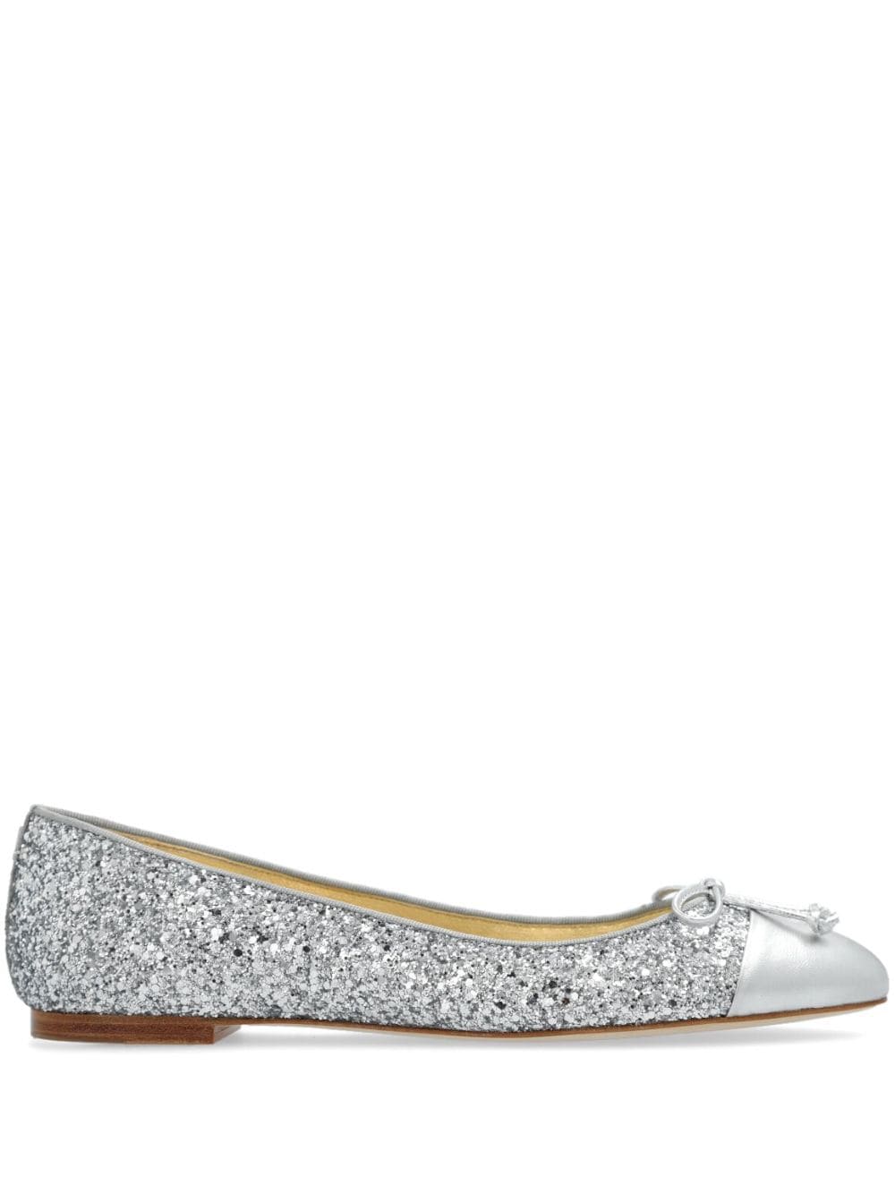 Sophia Webster Pirouette Ballerinas in Glitter-Optik - Silber von Sophia Webster