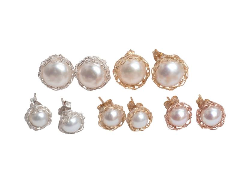 Edle Perlenohrringe von SophiaRaeDesigns