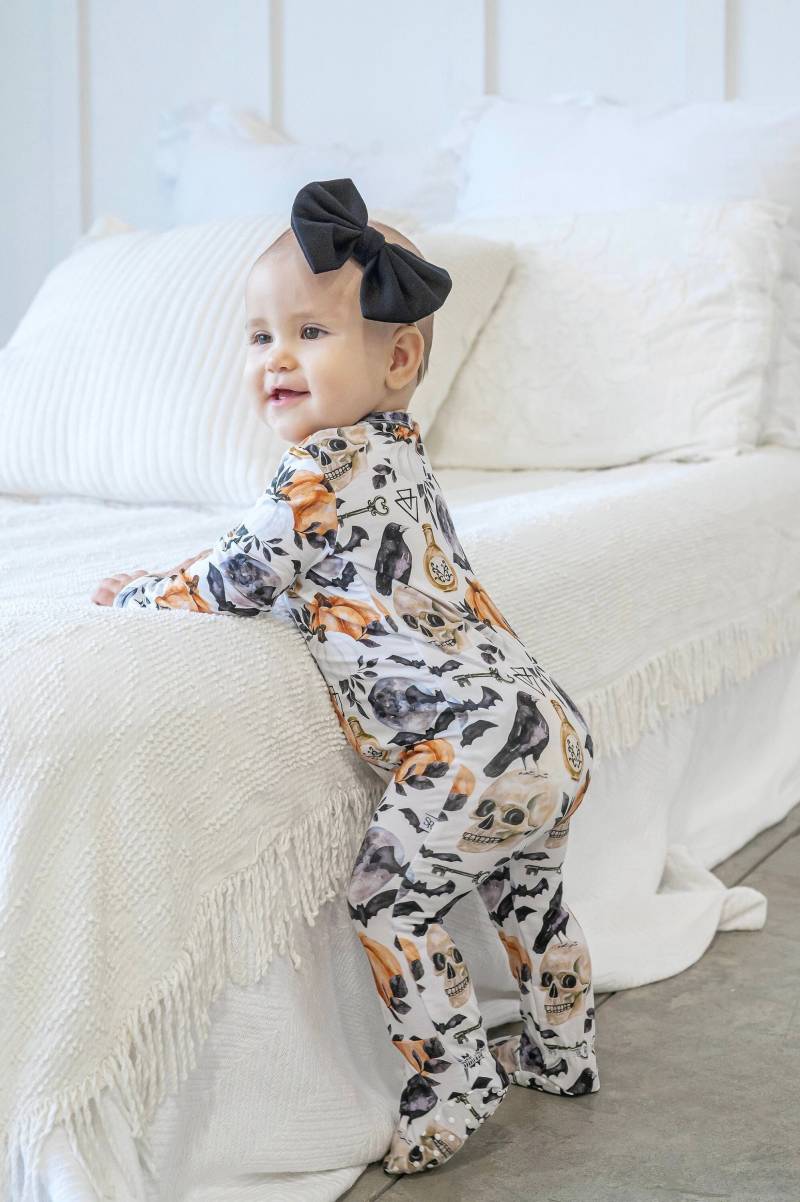 Bambus Halloween Unisex Reißverschluss Footie Pyjamas Für Babys & Kleinkinder, Füttige Pyjamas, Kinder Herbst Pjs, Neugeborenen Schläfer von AutumnMoonKids