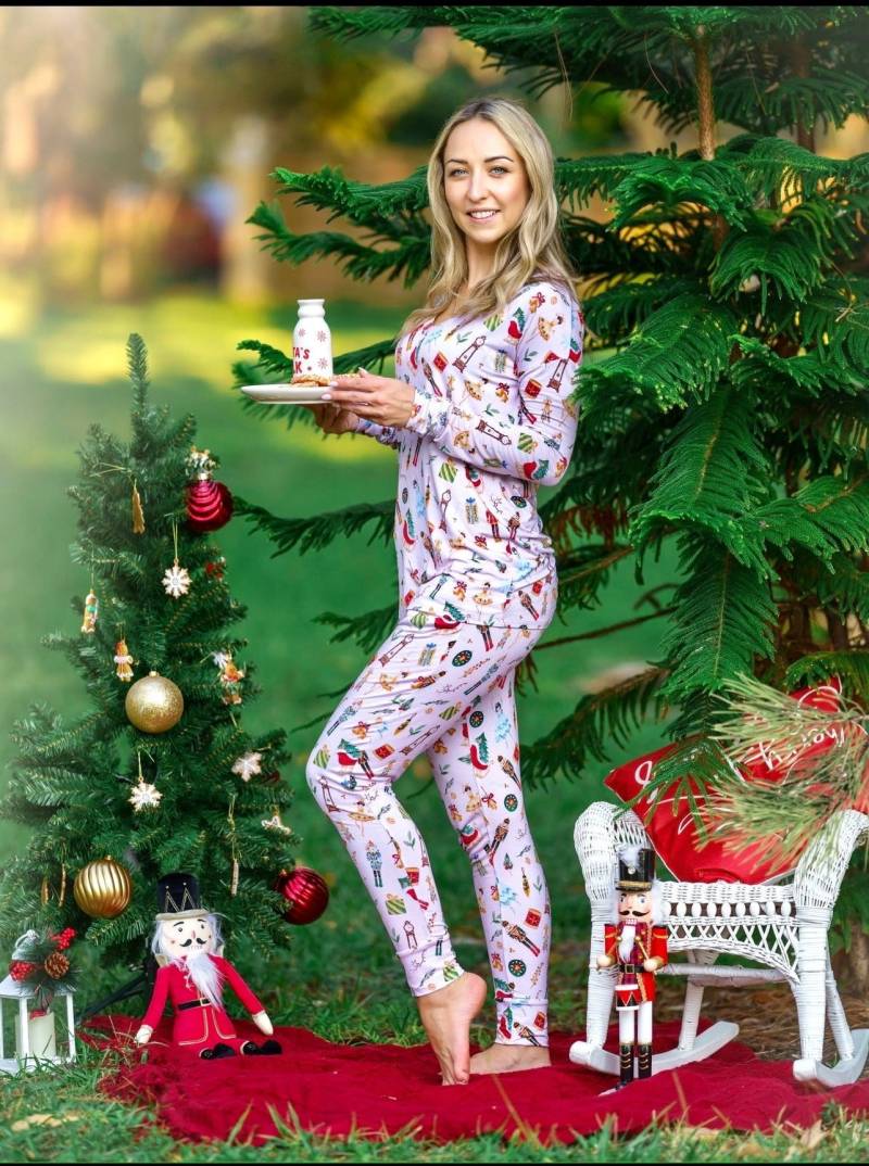 Damen Bambus Nussknacker Pyjamas Für Erwachsene, Familie Passende Weihnachtspyjamas, Weihnachtspyjamas Pjs von AutumnMoonKids