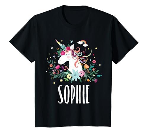 Einhorn Pferd Name Sophie Mädchen Geschenk T-Shirt von Sophie Name Einhorn Geschenk