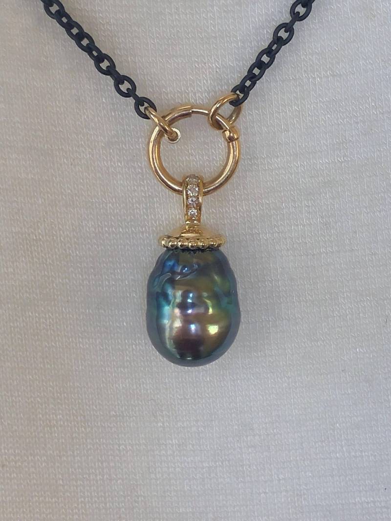 Collier Kette Mit Anhänger Tahiti Barock Perle von SophieDesmoulin