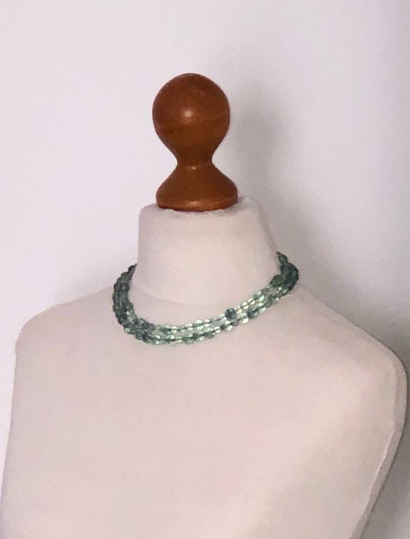 Fluorit Kette Mit Magnet Weissgold Schloss von SophieDesmoulin