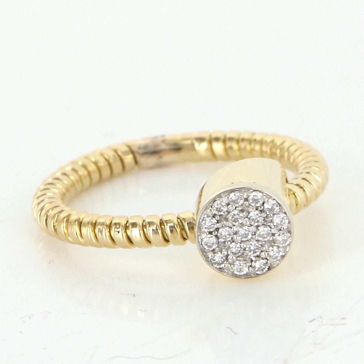 Retro Ebnen Diamond Jahrgang Cocktail-Ring 14 Karat Gold Estate Edlen Schmuck Sz 8, 25 von SophieJaneJewels