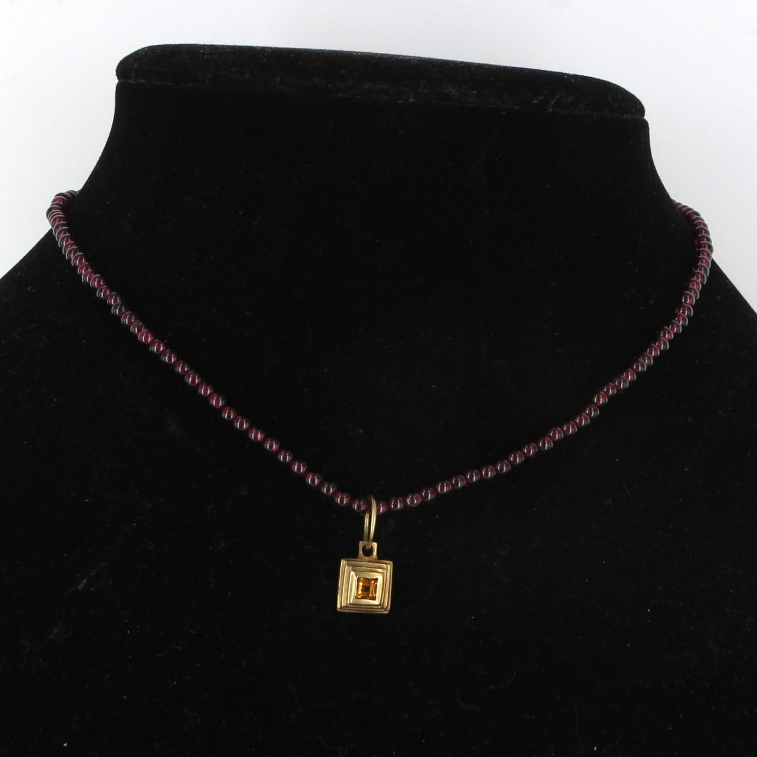 Rubellit Turmalin Citrin 18 Karat Gold Perle Halskette Estate Edlen Schmuck Vintage von SophieJaneJewels