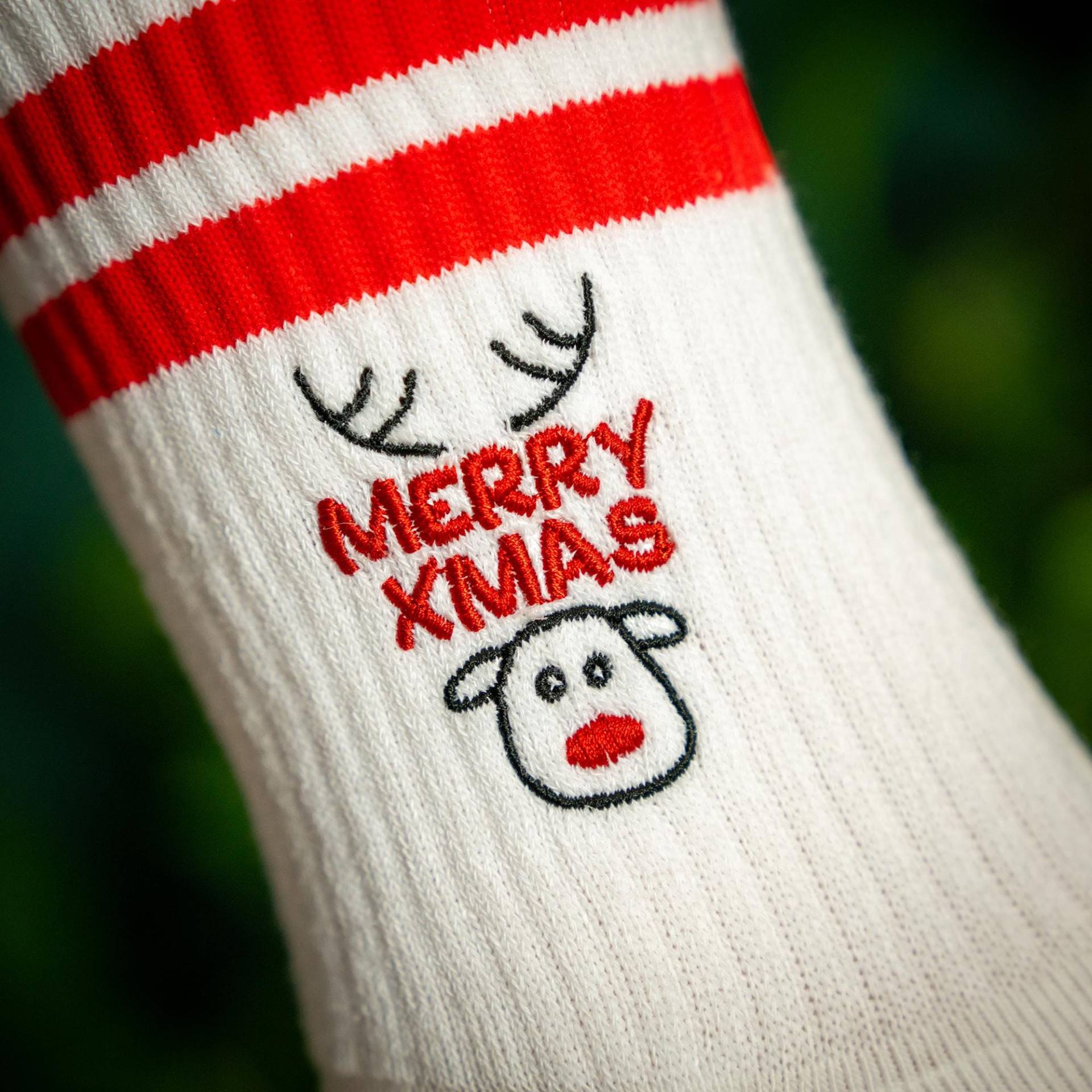 Bestickte Weihnachtssocke "Merry Xmas" Rentier I Lustige Socken Geschenk Für Weihnachten, Männer & Frauen, Freunde Geschenkidee Bestickte Weihnachtssocke "Merry Xmas" Rentier I Lustige Socken Geschenk Für Weihnachten, Männer & Frauen, Freunde Geschenkidee von SophieStickt