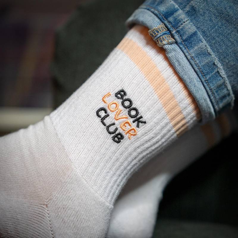 Book Merch I Bestickte Socke Lover Club Lustige Socken Geschenk Für Weihnachten, Geburtstag, Freunde Geschenkidee von SophieStickt