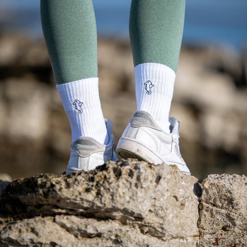 Lustige Socken I Bestickte Socke Seepferdchen Lustige Socken I Bestickte Socke Seepferdchen von SophieStickt