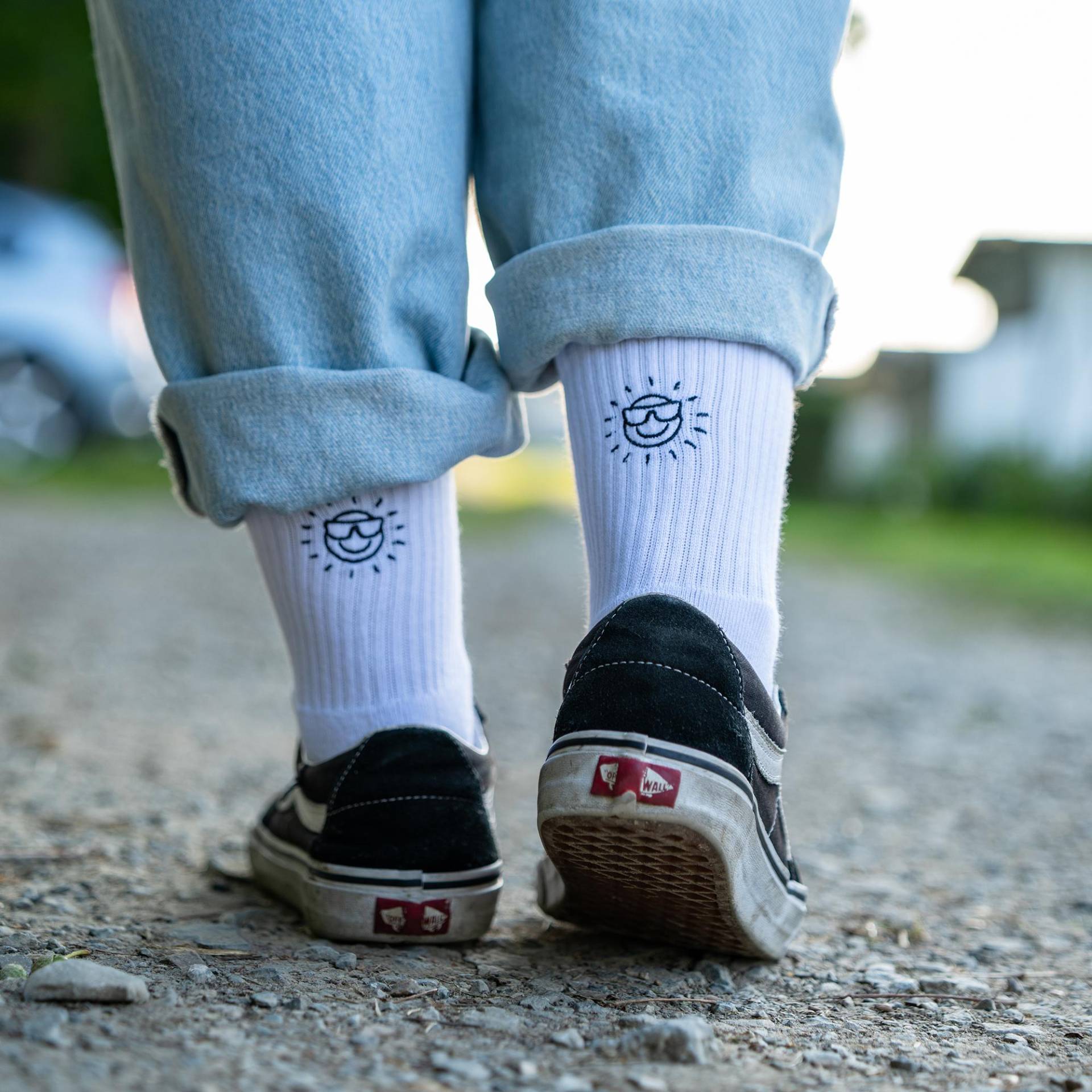Lustige Socken I Bestickte Socke Sonnenbrillen-Sonne Lustige Socken I Bestickte Socke Sonnenbrillen-Sonne von SophieStickt