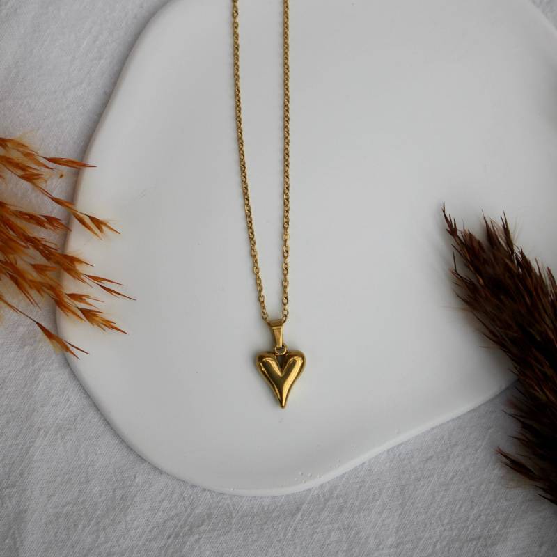 Herz Kette Gold, Boho Halskette Form Schmuck Liebe Gold Herzform Als Geschenk Für Sie von Sophieilena