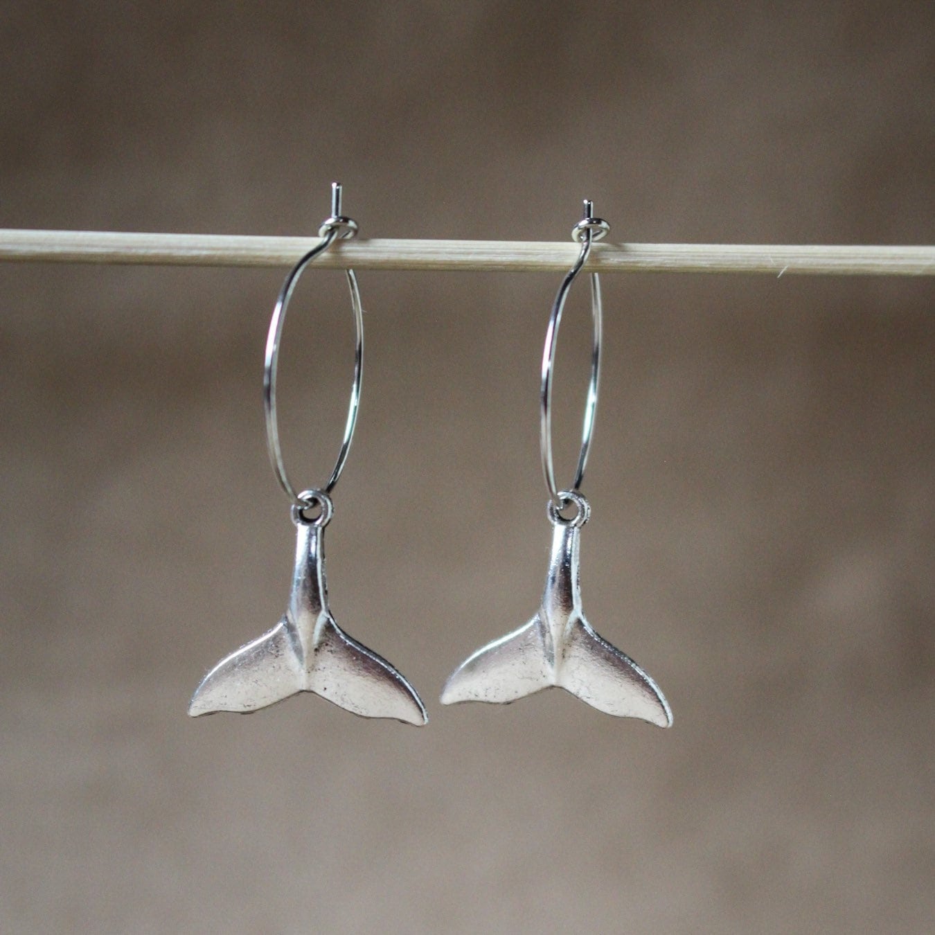 Wal Ohrringe Silber Walflossen Schmuck Meeres von Sophieilena