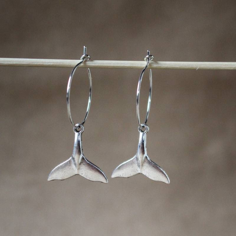 Wal Ohrringe Silber Walflossen Schmuck Meeres von Sophieilena