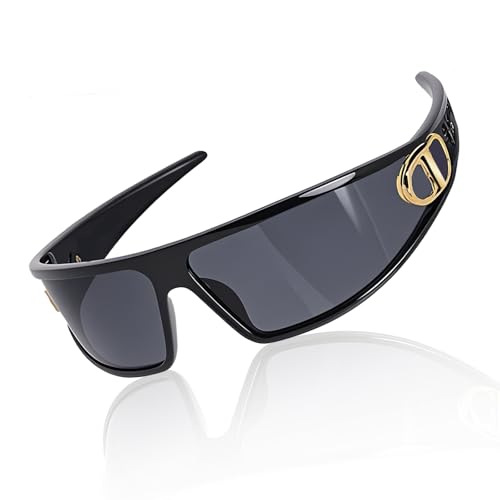 Sophisticate Y2K Sonnenbrille,Modische Sonnenbrille Mit Uv-Schutz,Futuristische Y2K Sonnenbrille,Motorrad-Sonnenbrille,Geeignet für Radfahren,Camping und Andere Outdoor Aktivitäten von Sophisticate