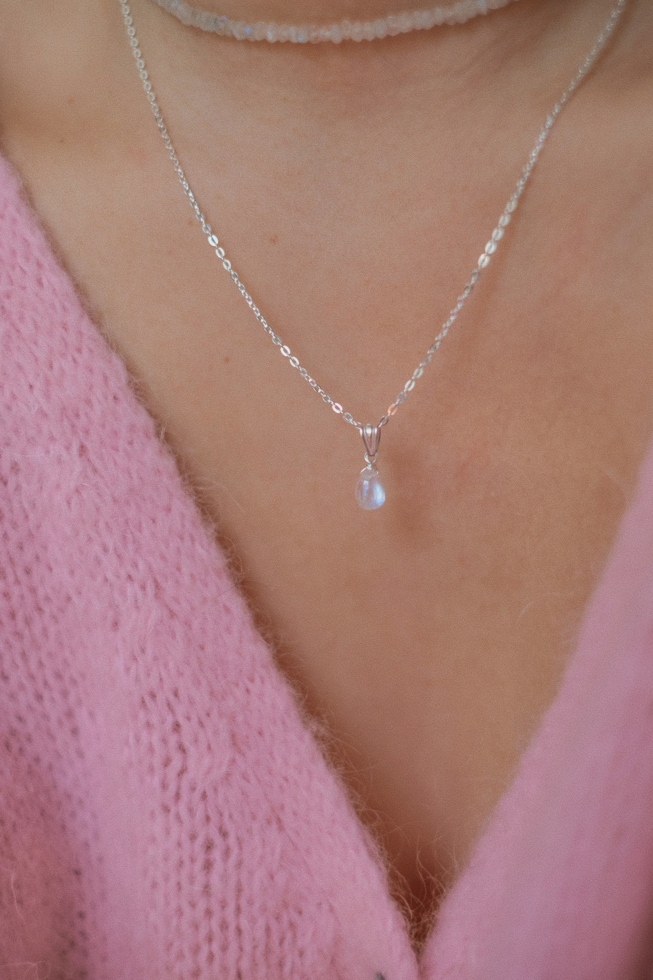 Mondstein Kette Silber Tropfen Anhänger 925 Moonstone von SophistiqueJewellery