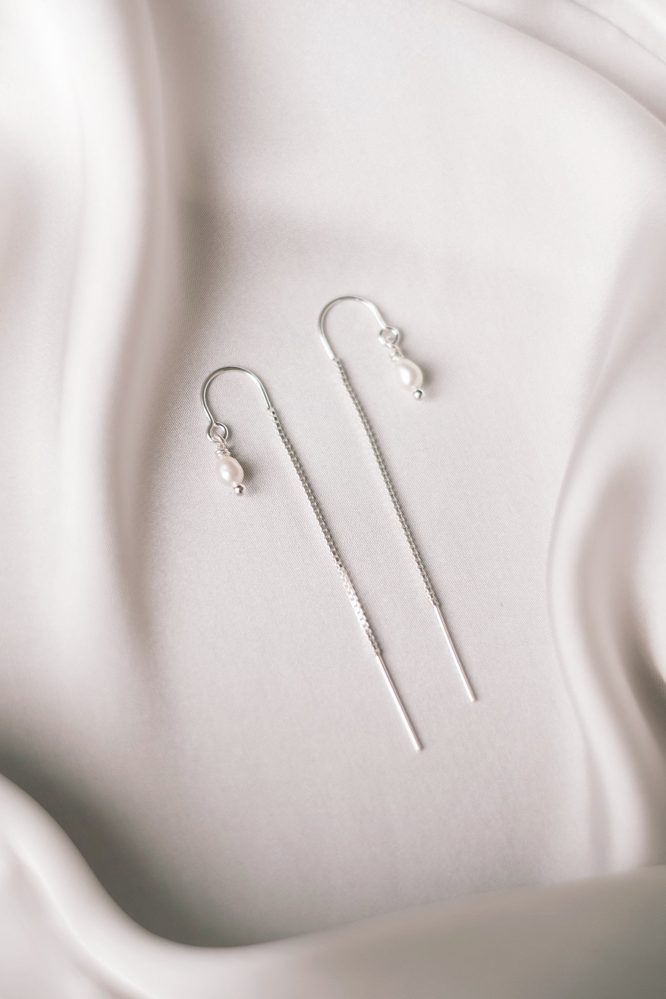 Perlen Einfädel Ohrringe Hängend Silber 925 Leia von SophistiqueJewellery