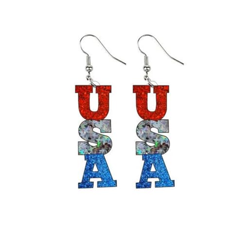 Ohrringe Ohrstecker Damen Schmuck Earringsacryl Rot Weiß Und Blaue Streifen Ohrringe Für Frauen Liebe Mädchen Party E3779 von Sopodbacker