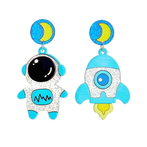 Ohrringe Ohrstecker Damen Schmuck Earringsacryl Tropfen Ohrringe Für Frauen Hund Regenbogen Astronaut Ohr Party E3943 von Sopodbacker