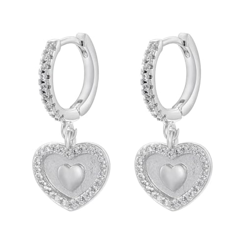 Ohrringe Ohrstecker Damen Schmuck Earringsanhänger Ohrringe Herz Ohrringe Niedlicher Bär Baumeln Ohrringe Silberherz von Sopodbacker