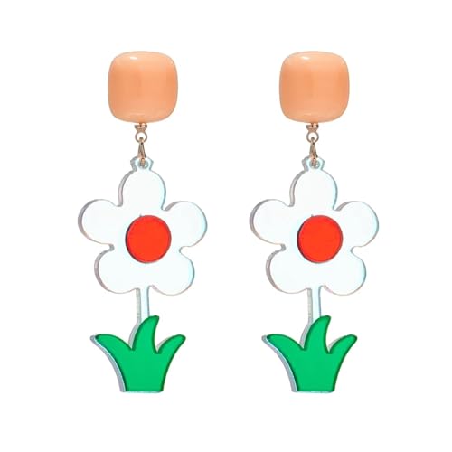 Ohrringe Ohrstecker Damen Schmuck Earringsblume Anhänger Ohrringe Für Frauen Damen Pflanze Tropfen Ohr Mädchen Party Urlaub von Sopodbacker