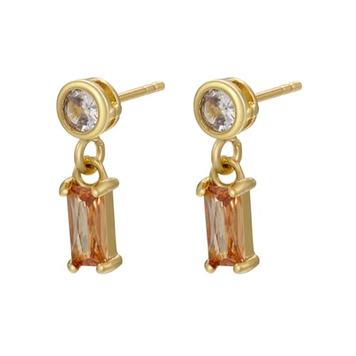 Ohrringe Ohrstecker Damen Schmuck Earringsgeometrische Rechteckige Ohrstecker Für Frauen Ohrstecker Ohrringe Tropfenohrringe Goldbraun von Sopodbacker