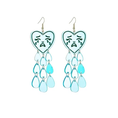 Ohrringe Ohrstecker Damen Schmuck Earringsliebe Herz Anhänger Tropfen Ohrringe Weiblich Handgefertigte Accessoires von Sopodbacker