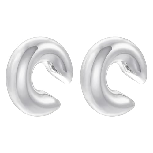 Ohrringe Ohrstecker Damen Schmuck Earringsohrmanschetten Form Party Hochzeit Frauen Silberfarbe von Sopodbacker