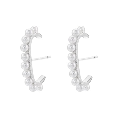 Ohrringe Ohrstecker Damen Schmuck Earringsohrringe Für Frauen Einfache Mädchen Ohrstecker Silberfarben von Sopodbacker