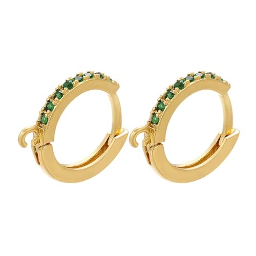 Ohrringe Ohrstecker Damen Schmuck Earringsrunde Ohrringe Für Frauen Hochzeitszubehör Ohrring Grün Und Gold von Sopodbacker