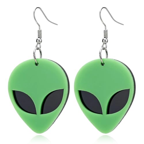 Ohrringe Ohrstecker Damen Schmuck Earringstropfenohrringe Für Frauen Retro-Acryl-Ohrhänger Für Party E2451Aliens von Sopodbacker