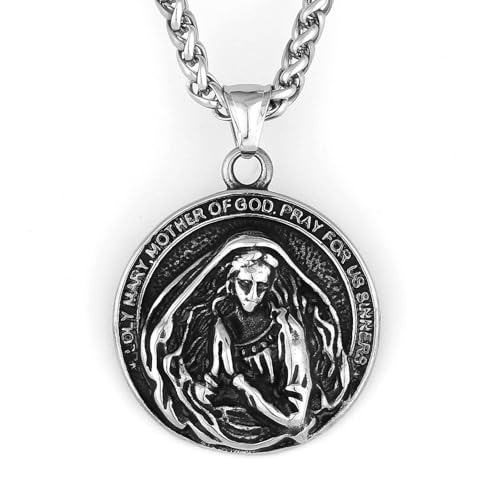 Sopodbacker Halskette Ketten Schmuck Herren Frauen Anhänger Necklace Anhänger Beliebte Glaube Halskette Gebet Schmuck Männer Und Frauen Retro Party 单吊坠 von Sopodbacker